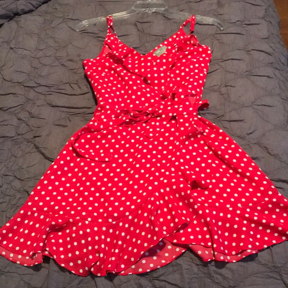 ASOS maternity red polka dot wrap dress